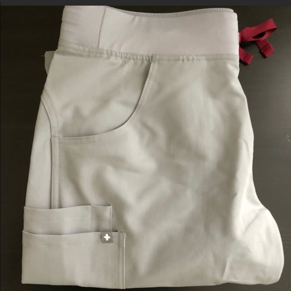 Fig scrub pants joggers cement color